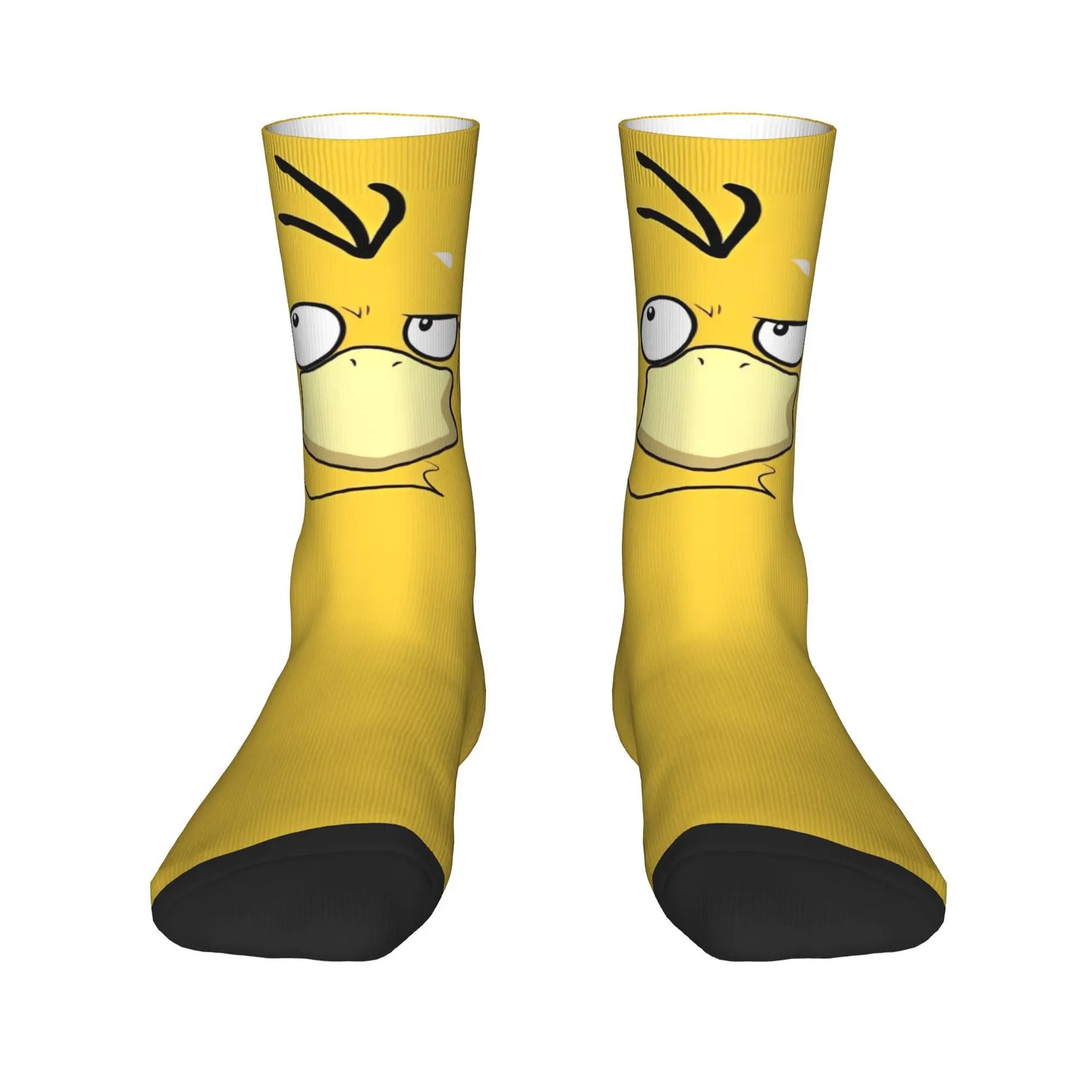 New Men's Socks Novelty Psyduck Manga Sock Polyester Sport Women Socks Spring Summer Autumn Winter,