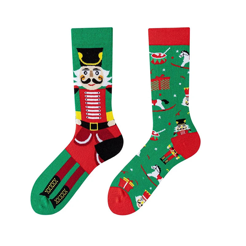 Men's Novelty  Fun Dress Socks AB Styles Fashion Personality Cartoon Colorful Funky Fancy Crazy Funny Casual Crew Socks