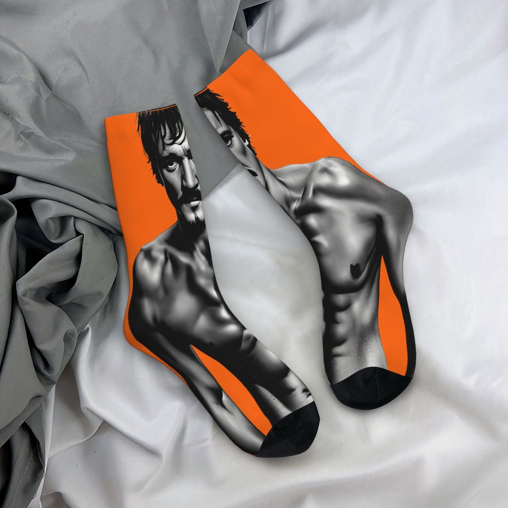 Novelty Mens Pedro Pascal Smile Unisex Winter Socks Hip Hop Happy Socks Street Style Crazy Sock