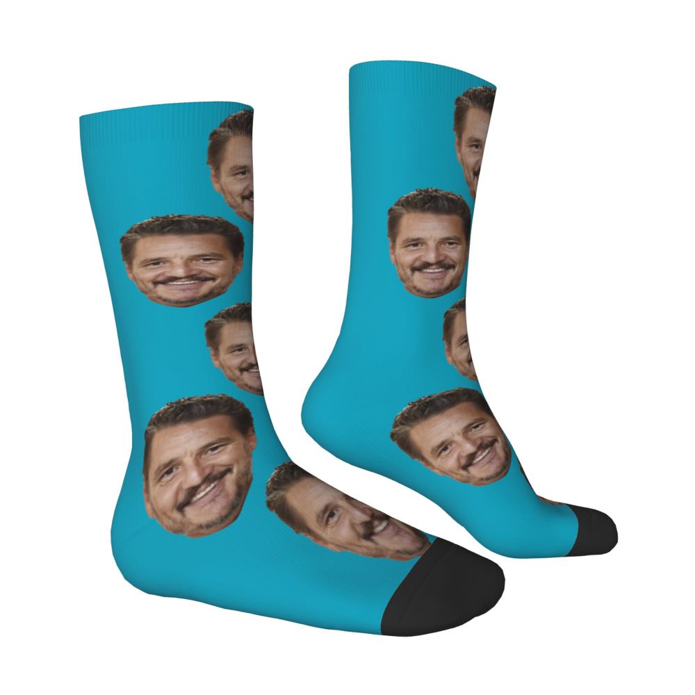 Novelty Mens Pedro Pascal Smile Unisex Winter Socks Hip Hop Happy Socks Street Style Crazy Sock
