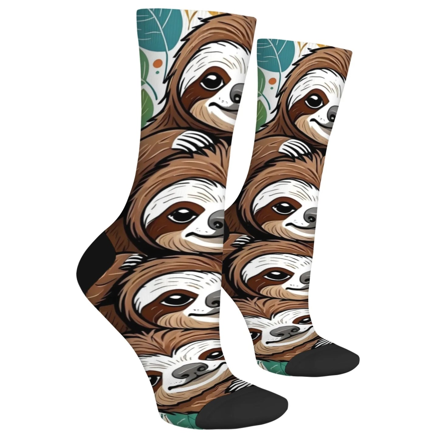 Novelty happy sloth baby funny socks Harajuku street hip-hop personality trend socks creative design fashion retro cartoon socks