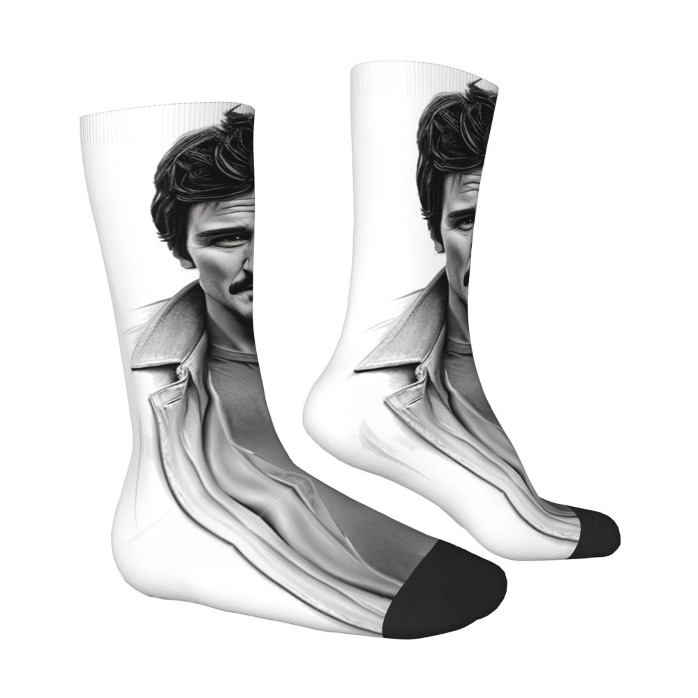 Novelty Mens Pedro Pascal Smile Unisex Winter Socks Hip Hop Happy Socks Street Style Crazy Sock
