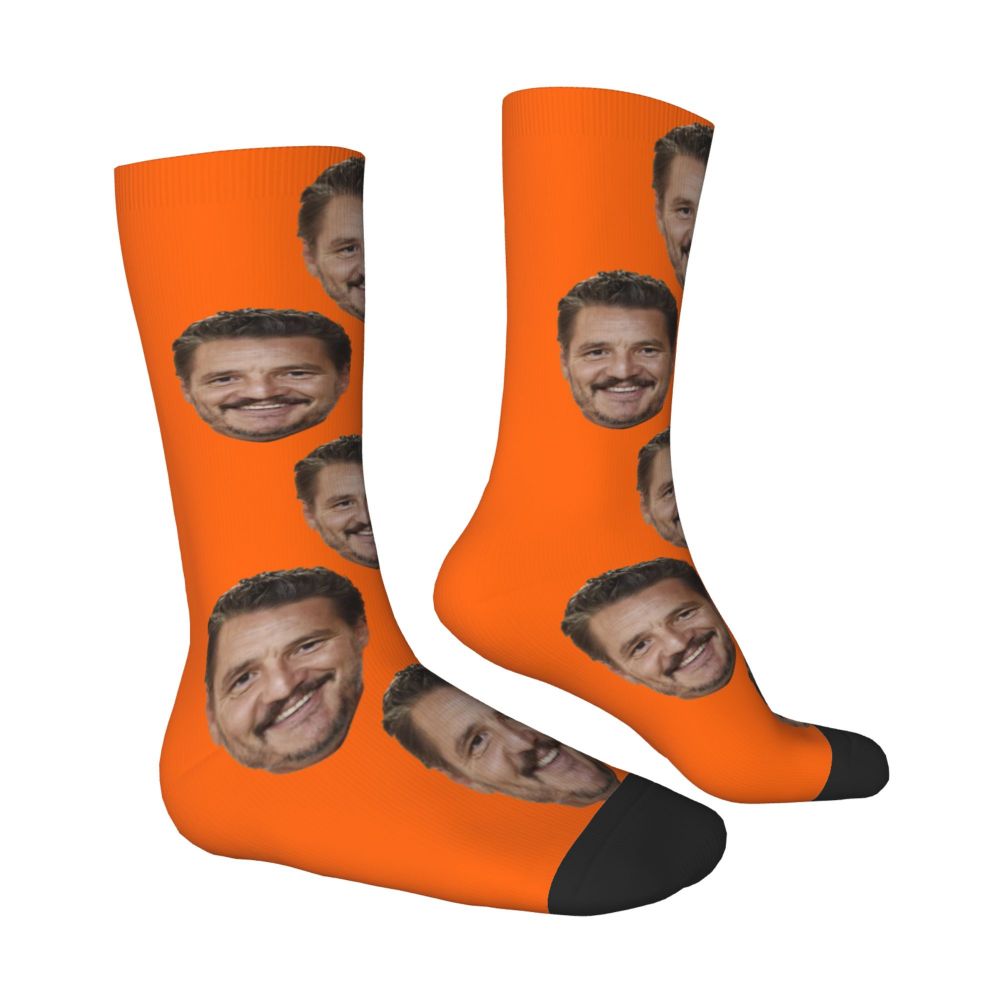 Novelty Mens Pedro Pascal Smile Unisex Winter Socks Hip Hop Happy Socks Street Style Crazy Sock