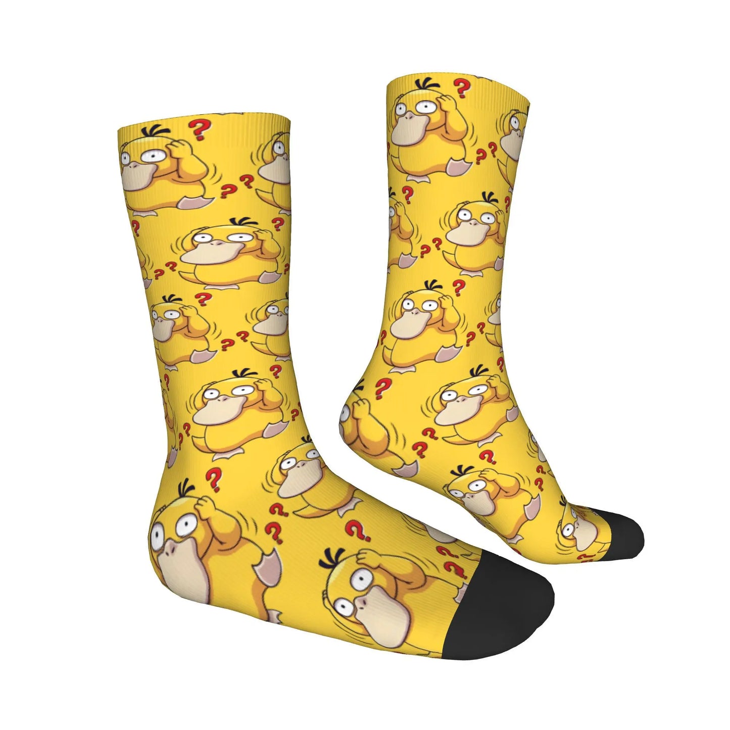 New Men's Socks Novelty Psyduck Manga   Sock Polyester Sport Women Socks Spring Summer Autumn Winter,