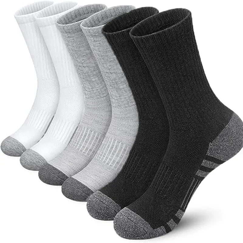 6/10/30Pairs of High-Quality Soft and Comfortable Men's Running Socks Summer Sweat Wicking and Breathable Basketball Sports Sock