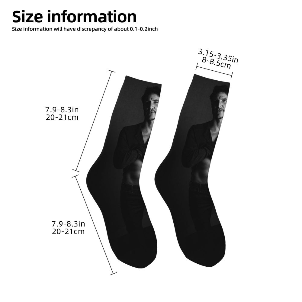 Novelty Mens Pedro Pascal Smile Unisex Winter Socks Hip Hop Happy Socks Street Style Crazy Sock