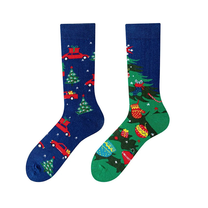 Men's Novelty  Fun Dress Socks AB Styles Fashion Personality Cartoon Colorful Funky Fancy Crazy Funny Casual Crew Socks