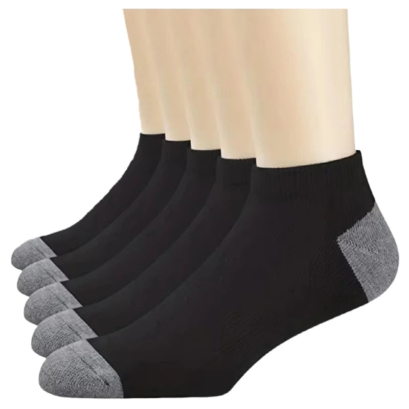 5 pairs of breathable cotton sports socks men's bamboo fiber spring, summer and autumn men's socks sweat deodorant business sock