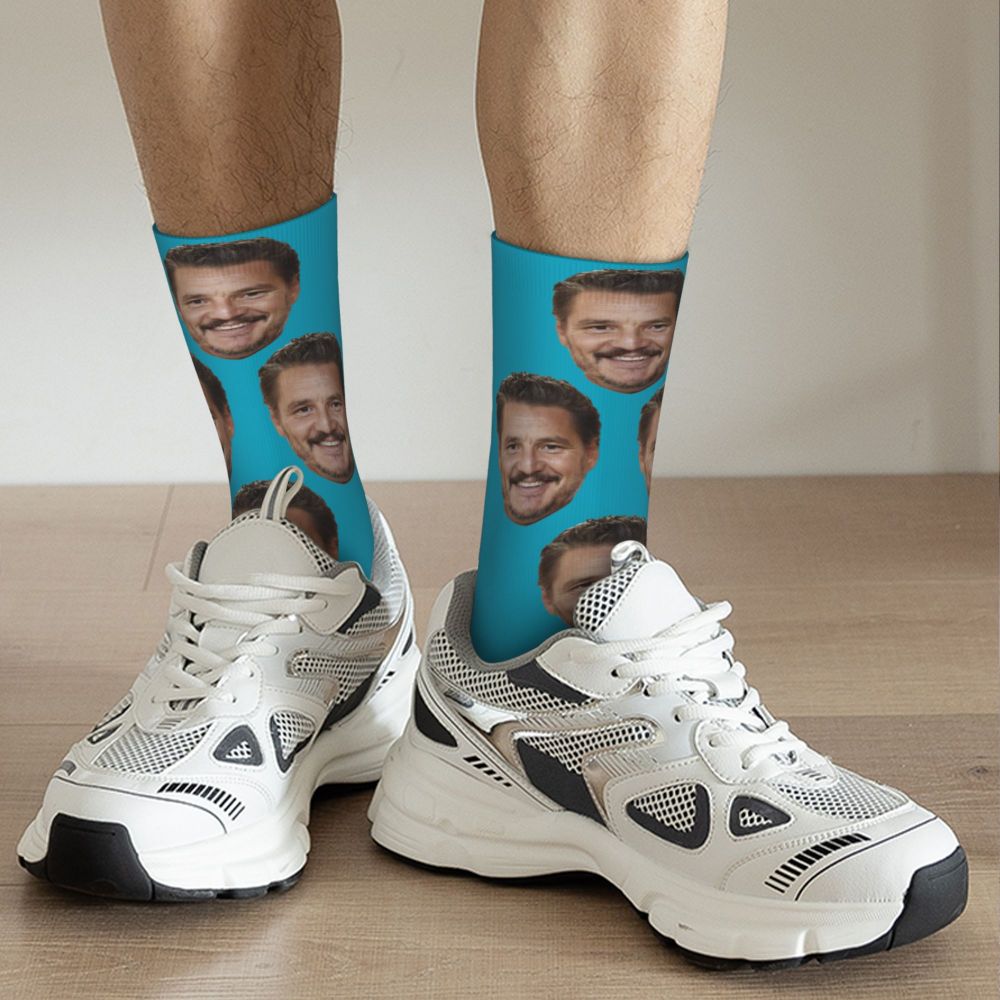 Novelty Mens Pedro Pascal Smile Unisex Winter Socks Hip Hop Happy Socks Street Style Crazy Sock