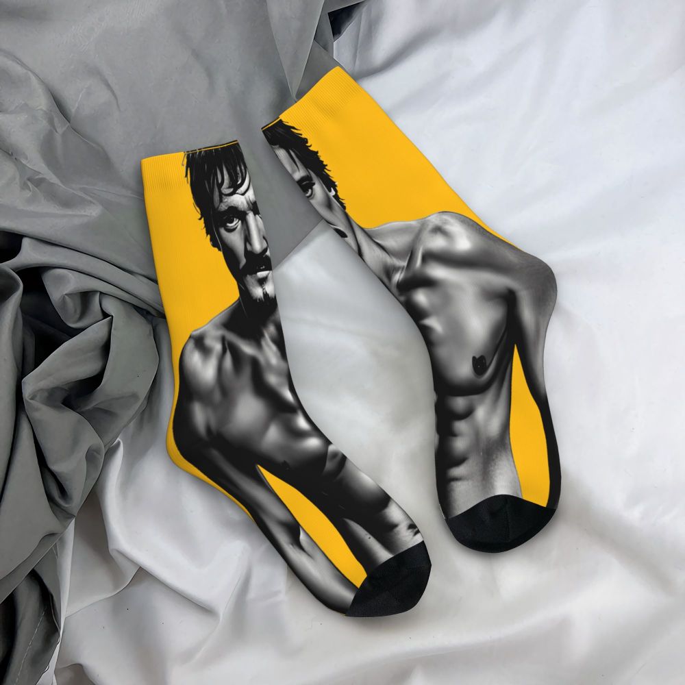 Novelty Mens Pedro Pascal Smile Unisex Winter Socks Hip Hop Happy Socks Street Style Crazy Sock