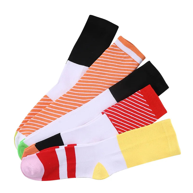 3/4/5 Pairs of Novelty and Interesting Salmon Sushi Socks Gift Box Christmas Season Style