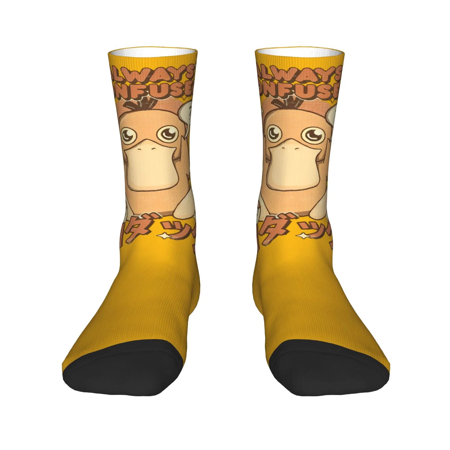 New Men's Socks Novelty Psyduck Manga   Sock Polyester Sport Women Socks Spring Summer Autumn Winter,