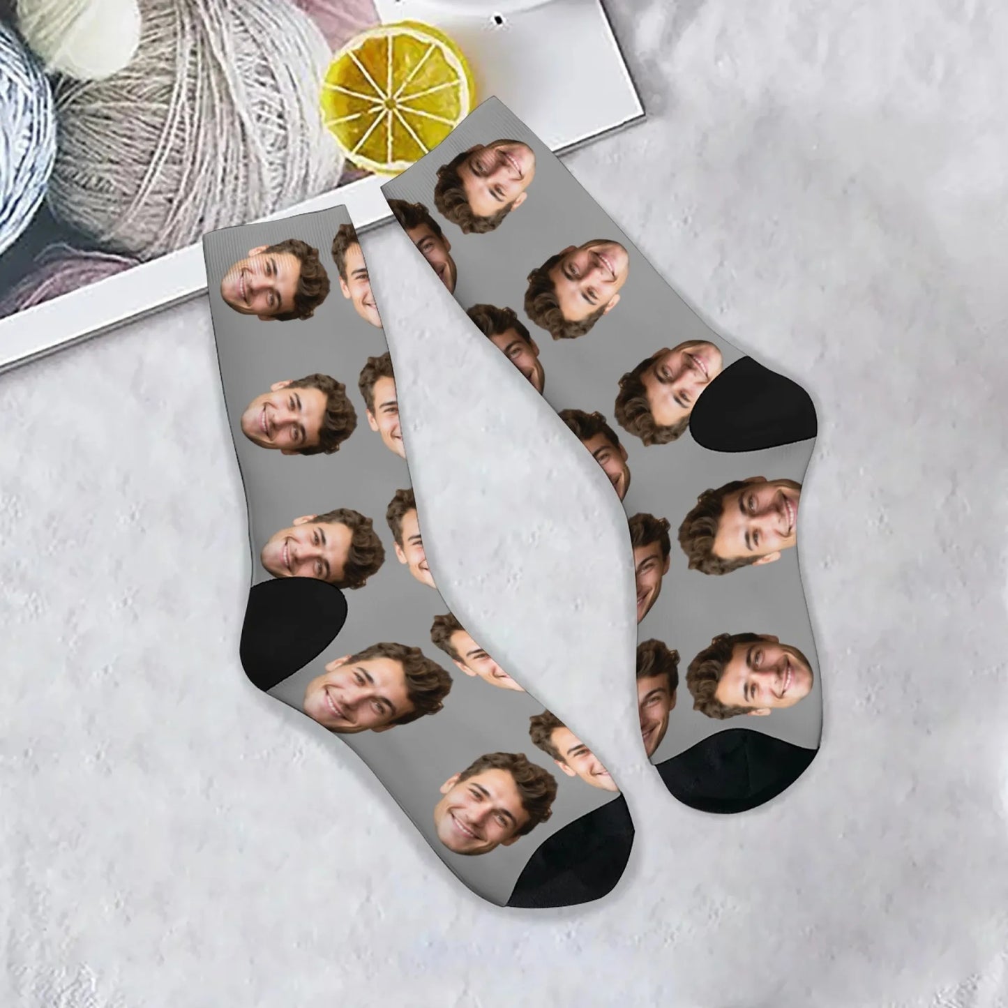 Novelty Custom Face Socks DIY Personalized Photo Custom Socks Crazy Funny Men's Socks Christmas Party Birthday Anniversary Gift