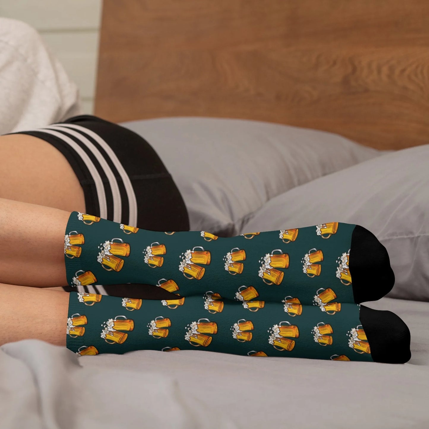 Novelty funny beer socks happy men's socks beer festival party carnival Harajuku retro style street hip hop trend socks gift