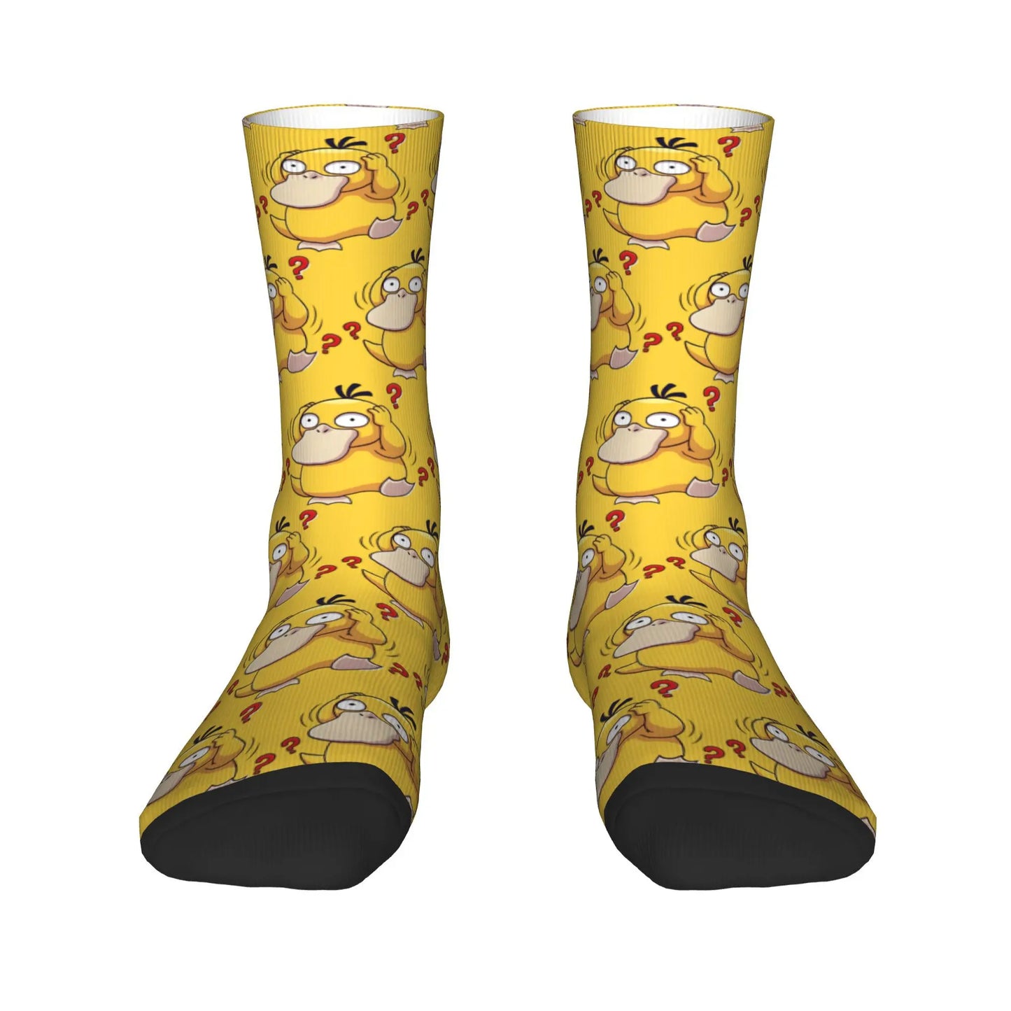 New Men's Socks Novelty Psyduck Manga   Sock Polyester Sport Women Socks Spring Summer Autumn Winter,
