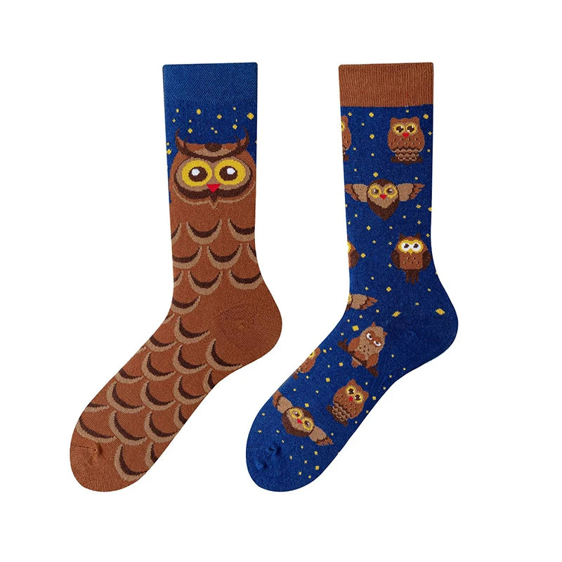Men's Novelty  Fun Dress Socks AB Styles Fashion Personality Cartoon Colorful Funky Fancy Crazy Funny Casual Crew Socks