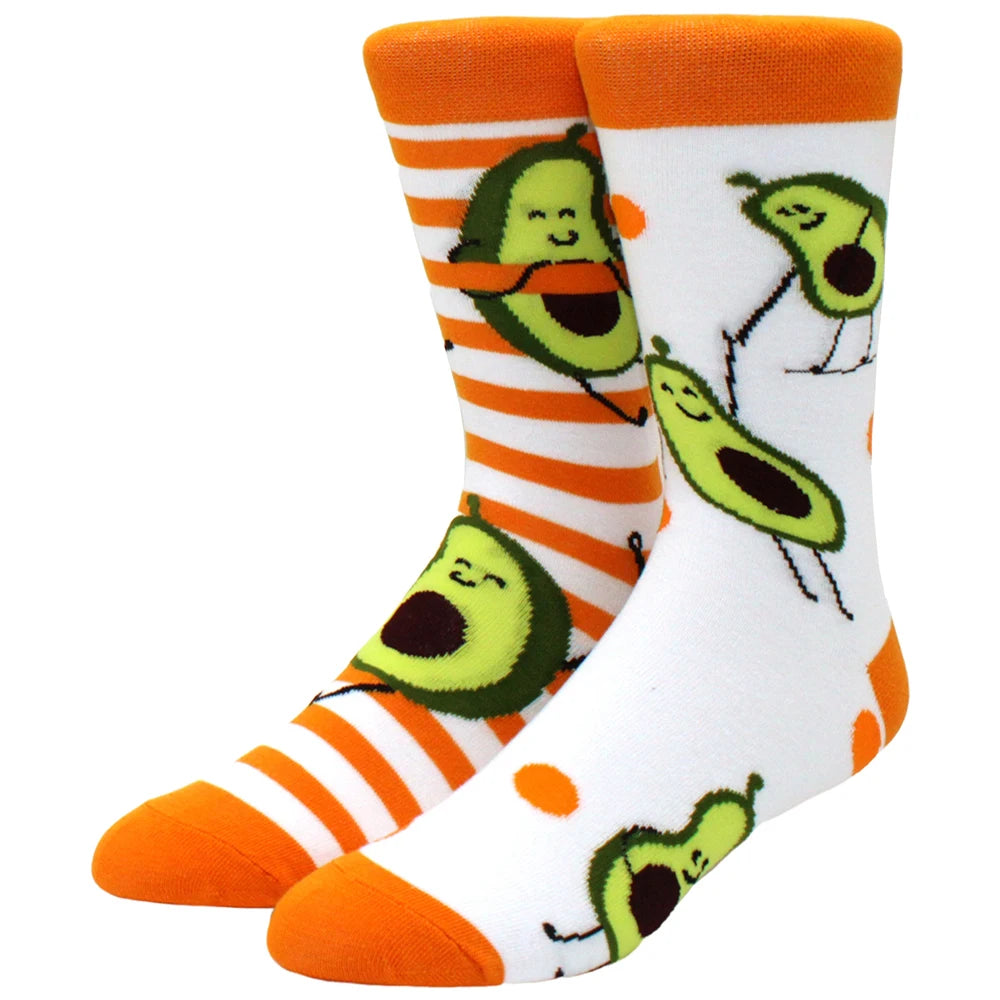 Men’s Crew Yin Yang Animal Socks – Colorful Mismatched Style