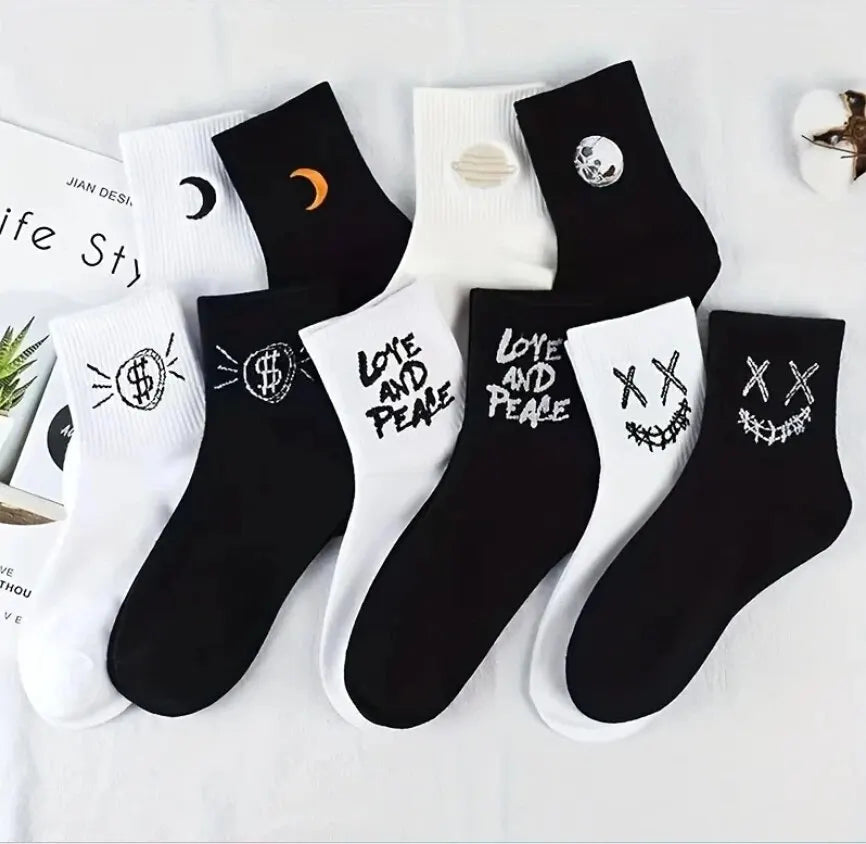 5 pairs of breathable cotton sports socks men's bamboo fiber spring, summer and autumn men's socks sweat deodorant business sock