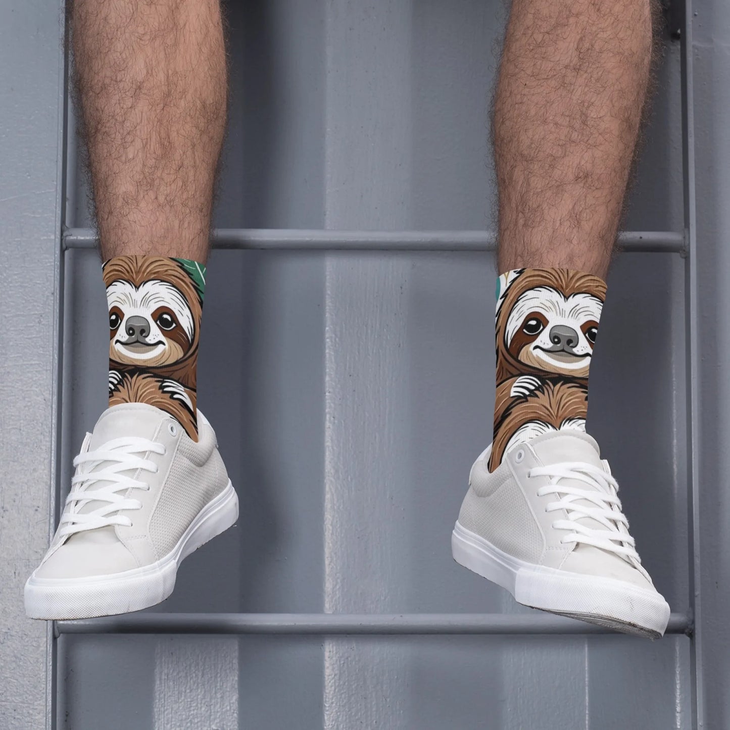 Novelty happy sloth baby funny socks Harajuku street hip-hop personality trend socks creative design fashion retro cartoon socks