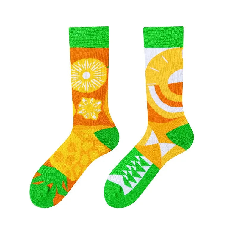 Men's Novelty  Fun Dress Socks AB Styles Fashion Personality Cartoon Colorful Funky Fancy Crazy Funny Casual Crew Socks