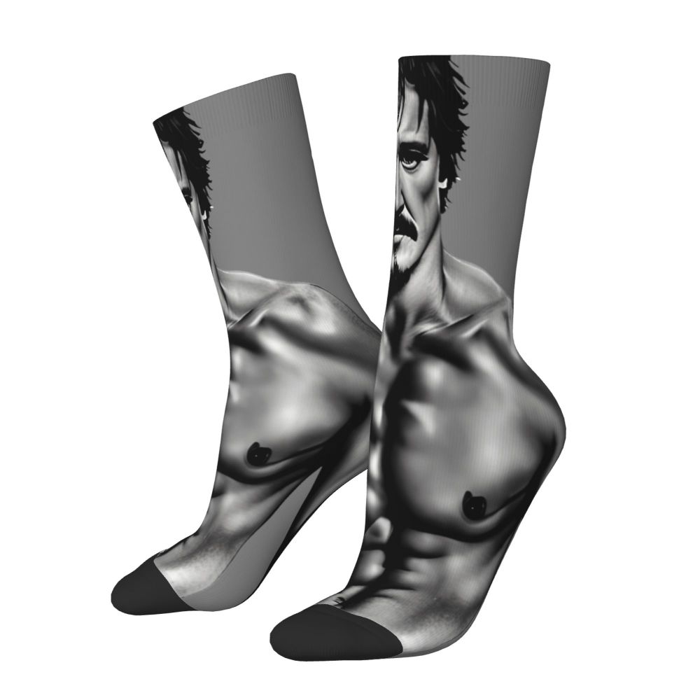 Novelty Mens Pedro Pascal Smile Unisex Winter Socks Hip Hop Happy Socks Street Style Crazy Sock