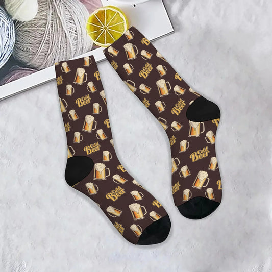 Novelty funny beer socks happy men's socks beer festival party carnival Harajuku retro style street hip hop trend socks gift
