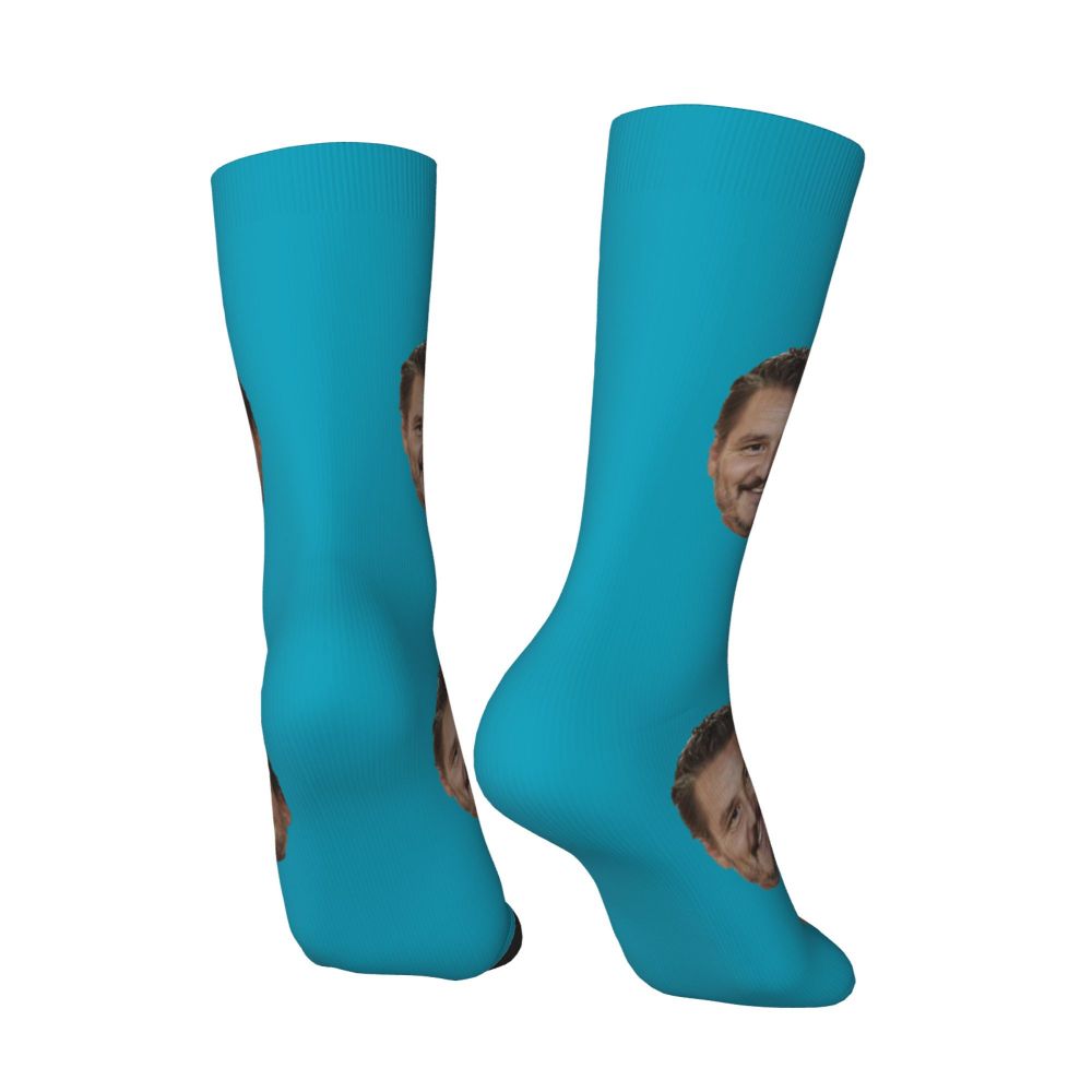 Novelty Mens Pedro Pascal Smile Unisex Winter Socks Hip Hop Happy Socks Street Style Crazy Sock