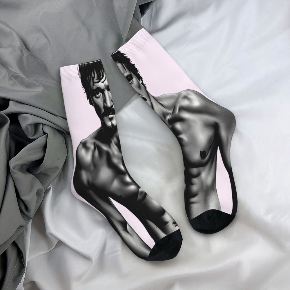 Novelty Mens Pedro Pascal Smile Unisex Winter Socks Hip Hop Happy Socks Street Style Crazy Sock