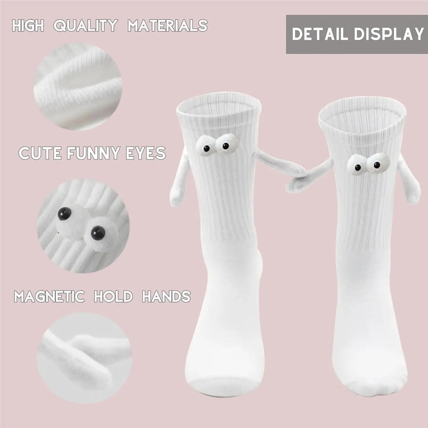 Novelty Magnetic Holding Hands Socks Funny Couples Socks Gifts for Women Men Teens Friends Couples Anniversary Birthday Gifts