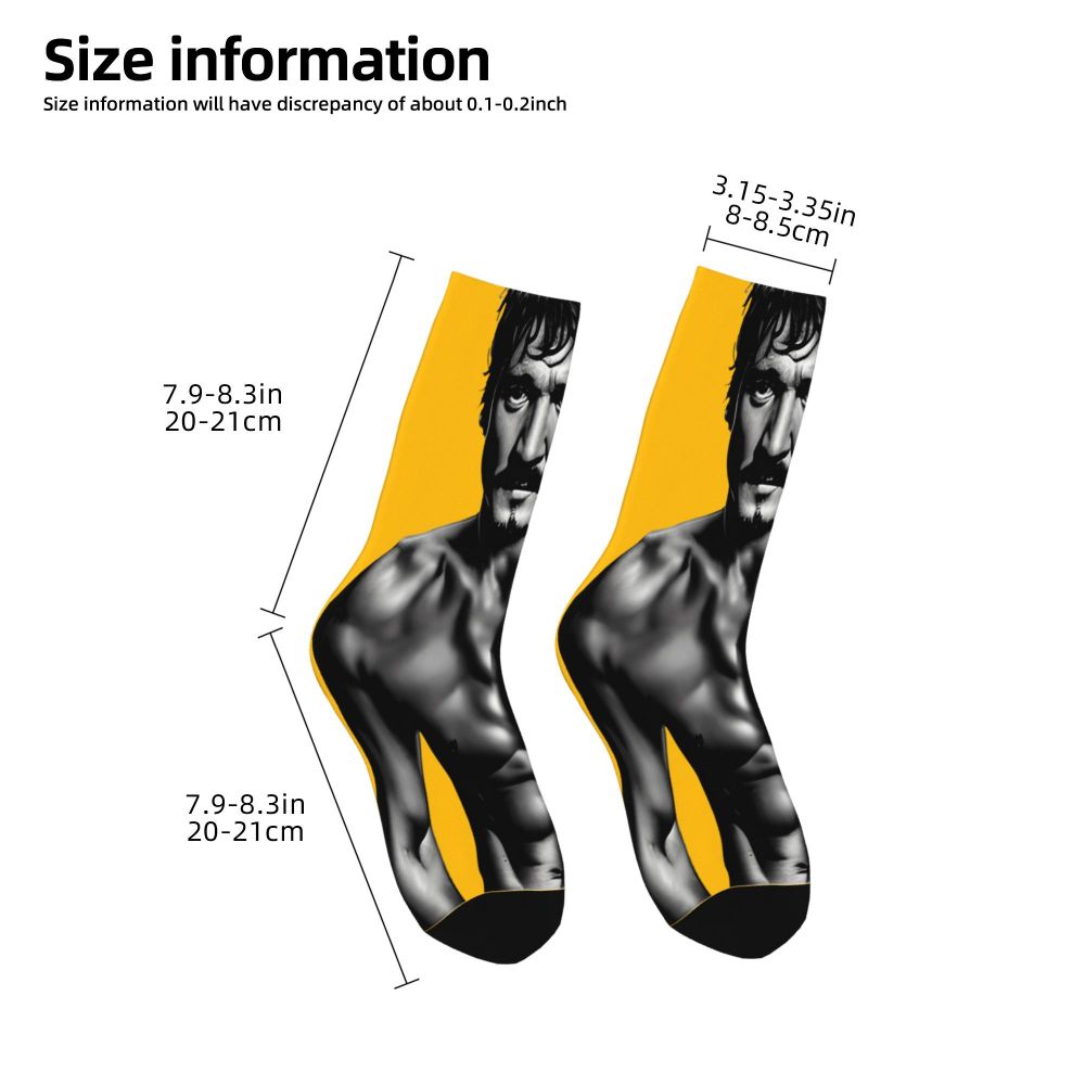 Novelty Mens Pedro Pascal Smile Unisex Winter Socks Hip Hop Happy Socks Street Style Crazy Sock
