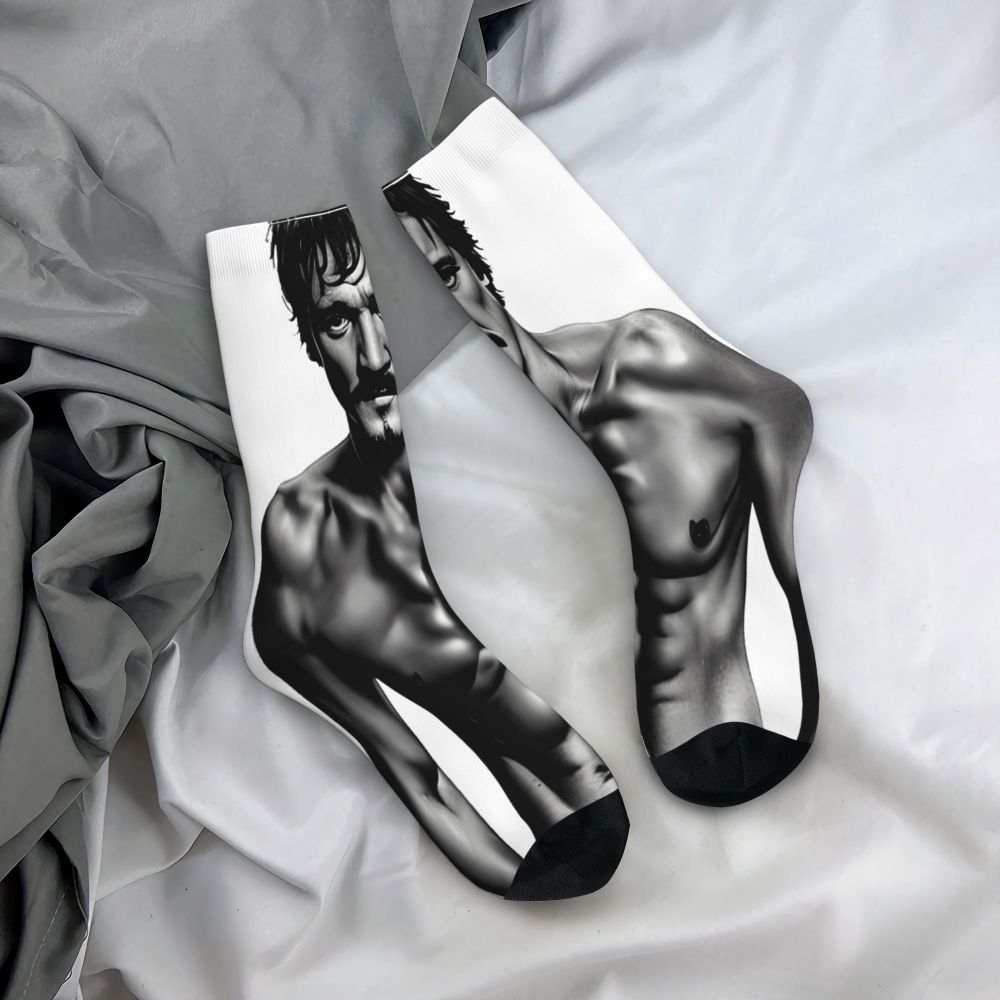 Novelty Mens Pedro Pascal Smile Unisex Winter Socks Hip Hop Happy Socks Street Style Crazy Sock