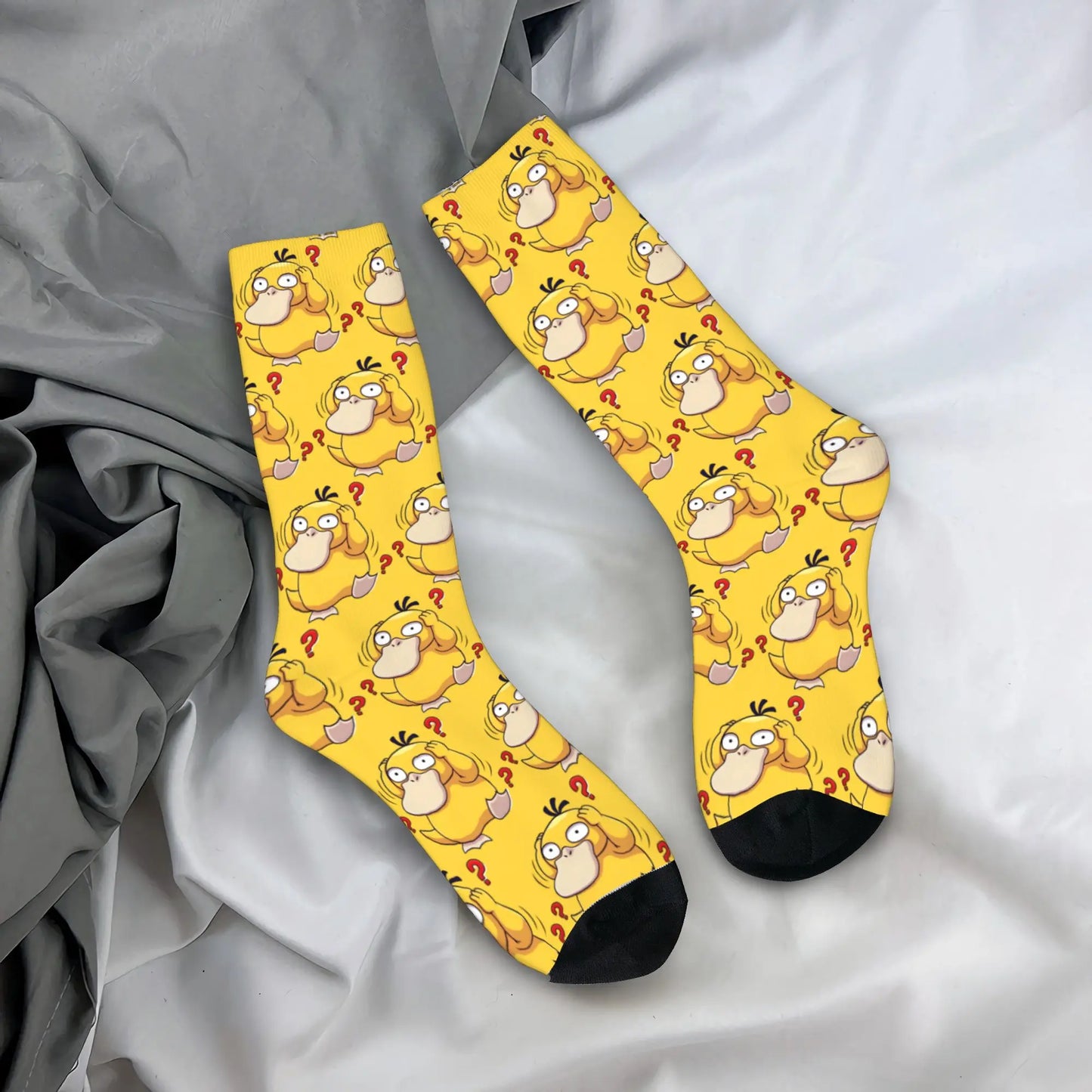 New Men's Socks Novelty Psyduck Manga   Sock Polyester Sport Women Socks Spring Summer Autumn Winter,
