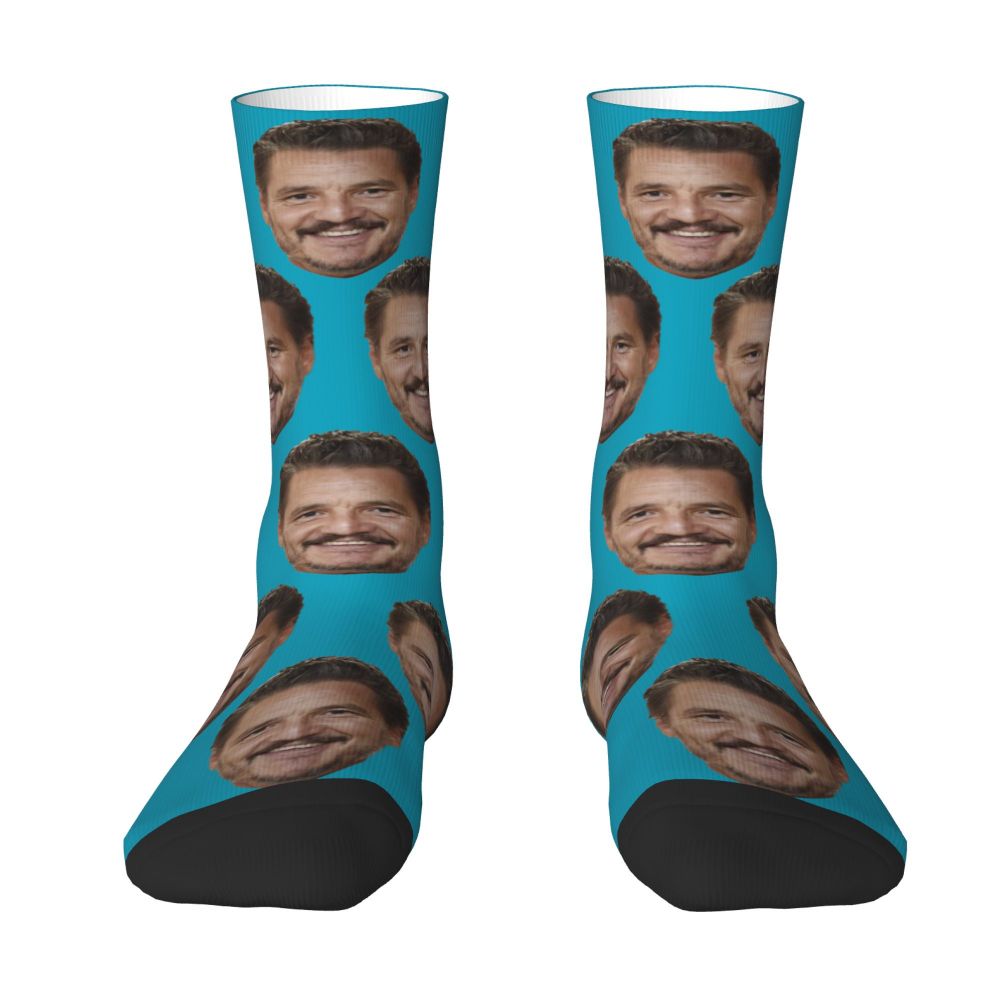 Novelty Mens Pedro Pascal Smile Unisex Winter Socks Hip Hop Happy Socks Street Style Crazy Sock