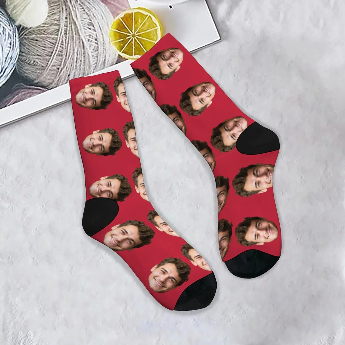 Novelty Custom Face Socks DIY Personalized Photo Custom Socks Crazy Funny Men's Socks Christmas Party Birthday Anniversary Gift