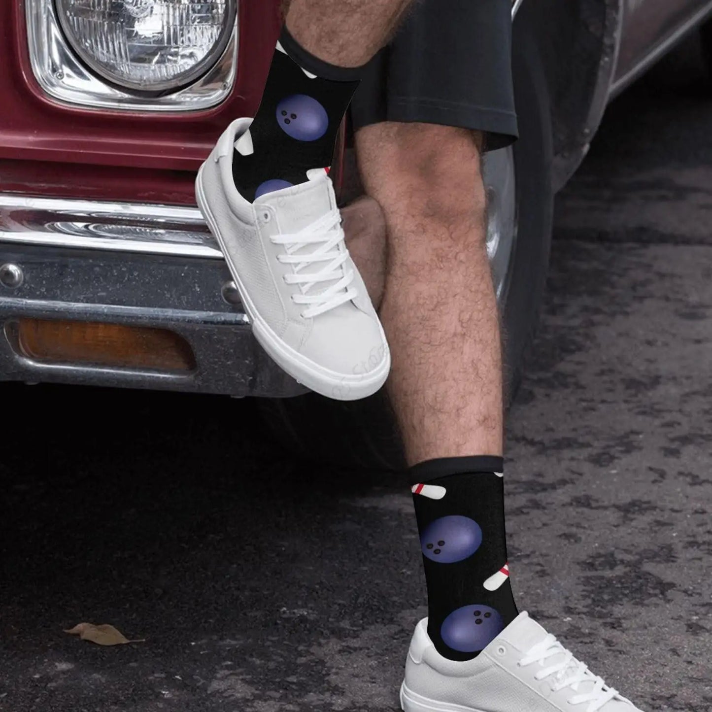 Bowling Socks Novelty Funny Crew Socks Crazy Gifts For Men Women Sports Lovers