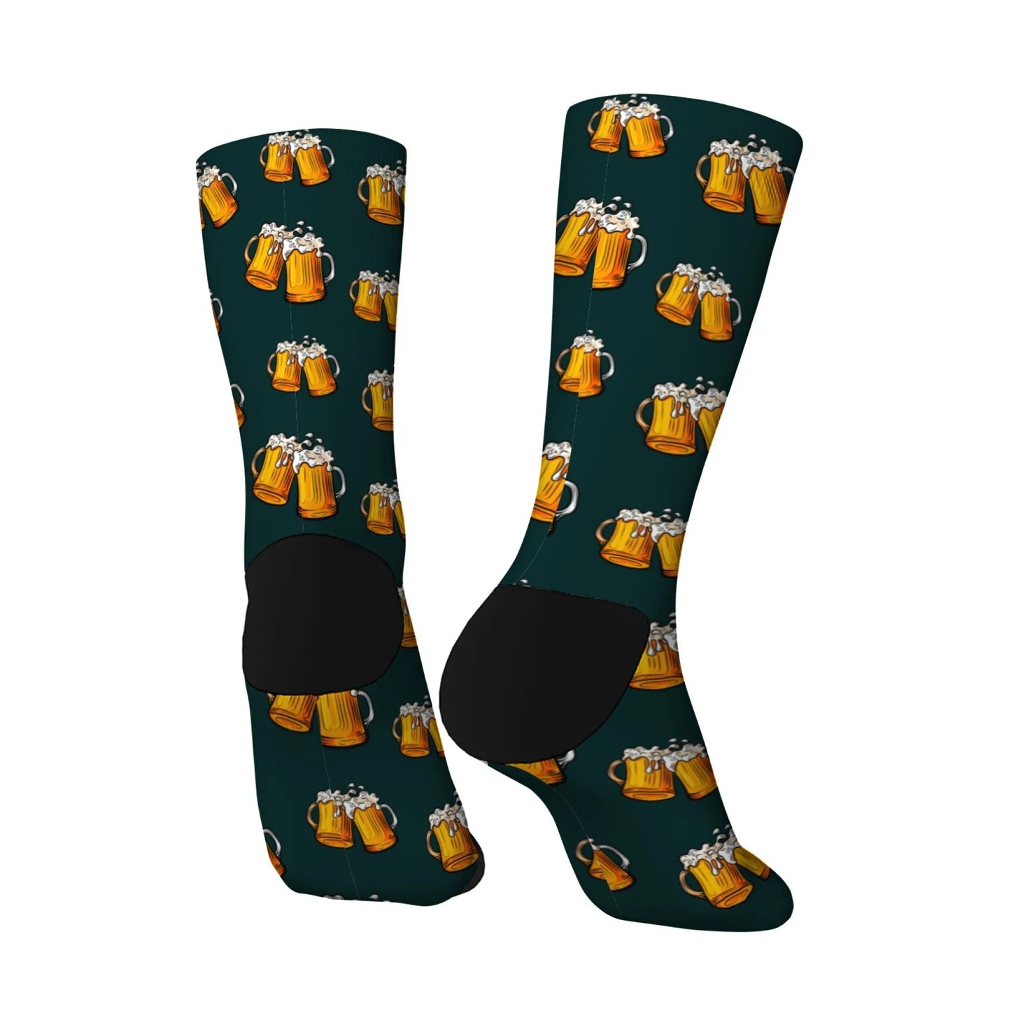 Novelty funny beer socks happy men's socks beer festival party carnival Harajuku retro style street hip hop trend socks gift