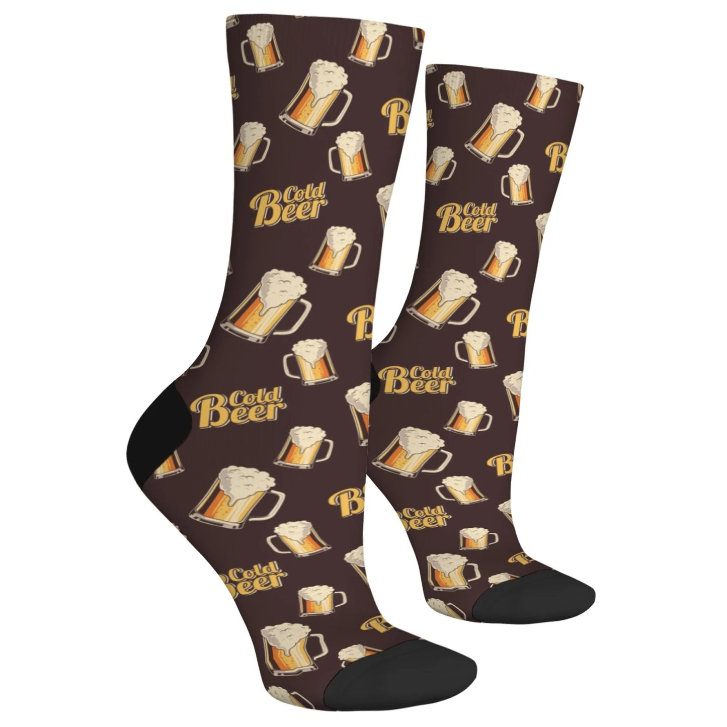 Novelty funny beer socks happy men's socks beer festival party carnival Harajuku retro style street hip hop trend socks gift