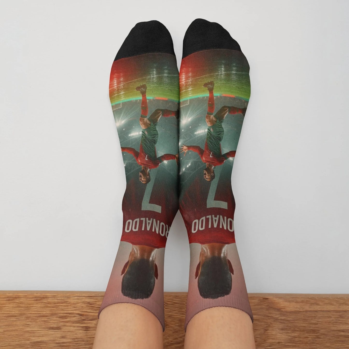 Novelty CR7 Cristiano Ronaldo Men's Socks Novelty Funny Happy Compression Socks Outdoor Casual Fashion Sports Non-Slip Socks