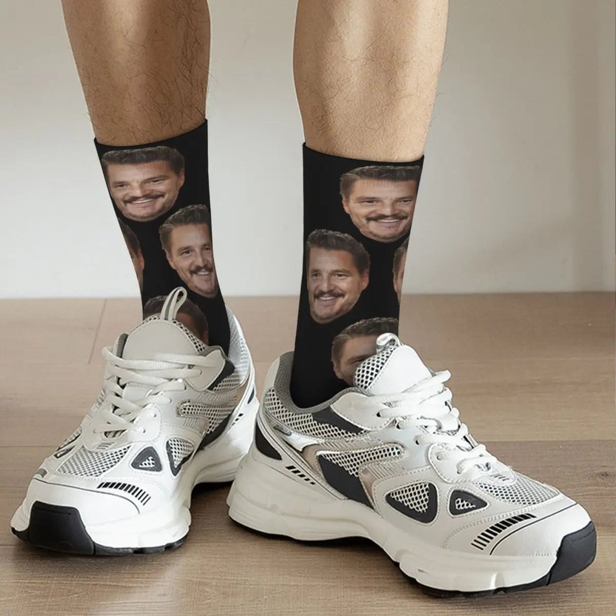 Novelty Mens Pedro Pascal Smile Unisex Winter Socks Hip Hop Happy Socks Street Style Crazy Sock