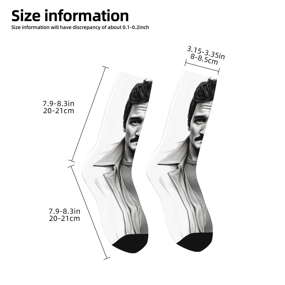 Novelty Mens Pedro Pascal Smile Unisex Winter Socks Hip Hop Happy Socks Street Style Crazy Sock