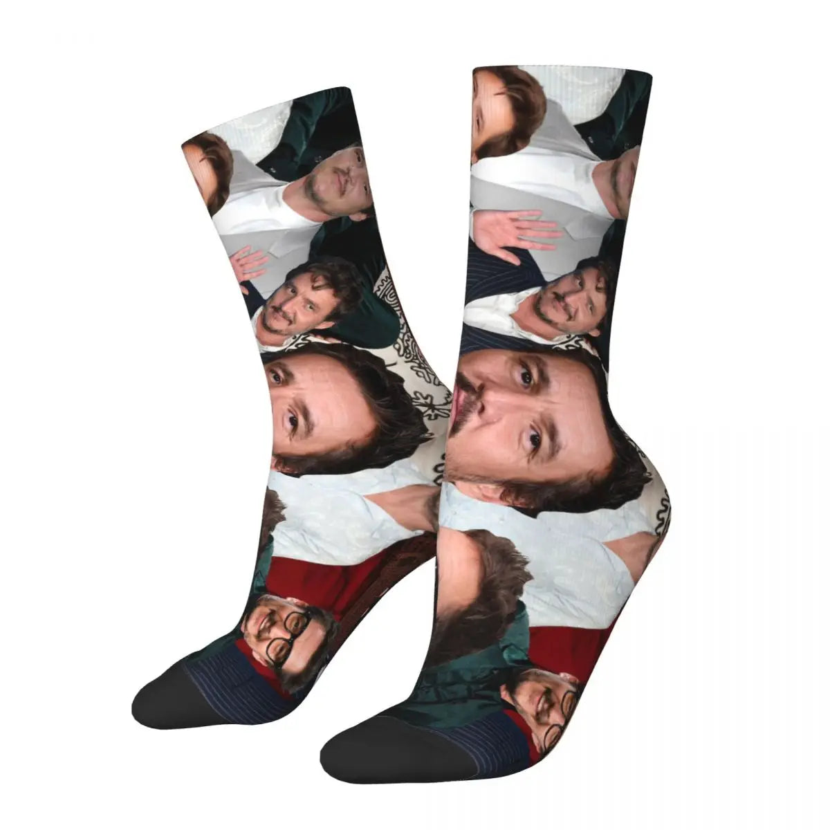 Novelty Mens Pedro Pascal Smile Unisex Winter Socks Hip Hop Happy Socks Street Style Crazy Sock