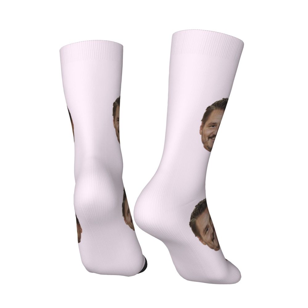Novelty Mens Pedro Pascal Smile Unisex Winter Socks Hip Hop Happy Socks Street Style Crazy Sock
