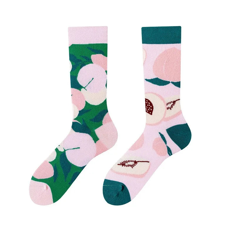 Men's Novelty  Fun Dress Socks AB Styles Fashion Personality Cartoon Colorful Funky Fancy Crazy Funny Casual Crew Socks