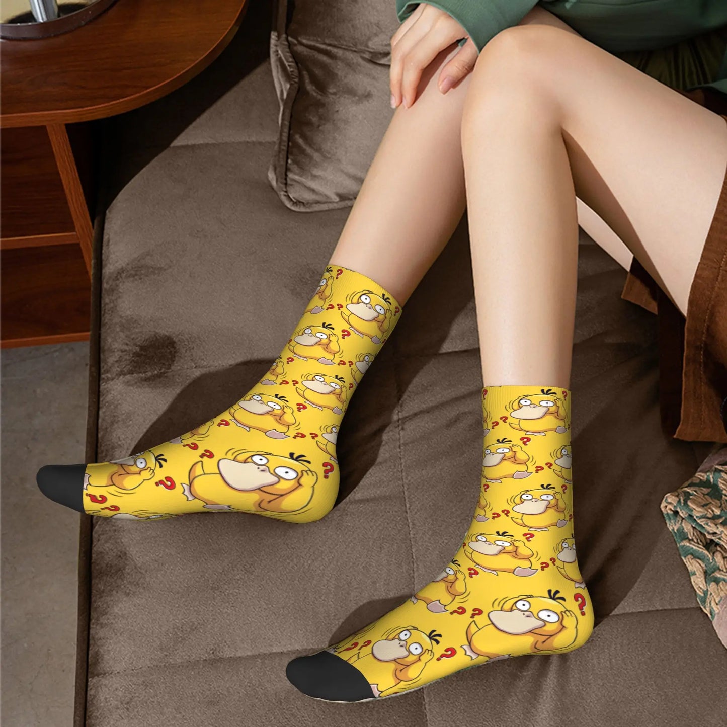 New Men's Socks Novelty Psyduck Manga   Sock Polyester Sport Women Socks Spring Summer Autumn Winter,