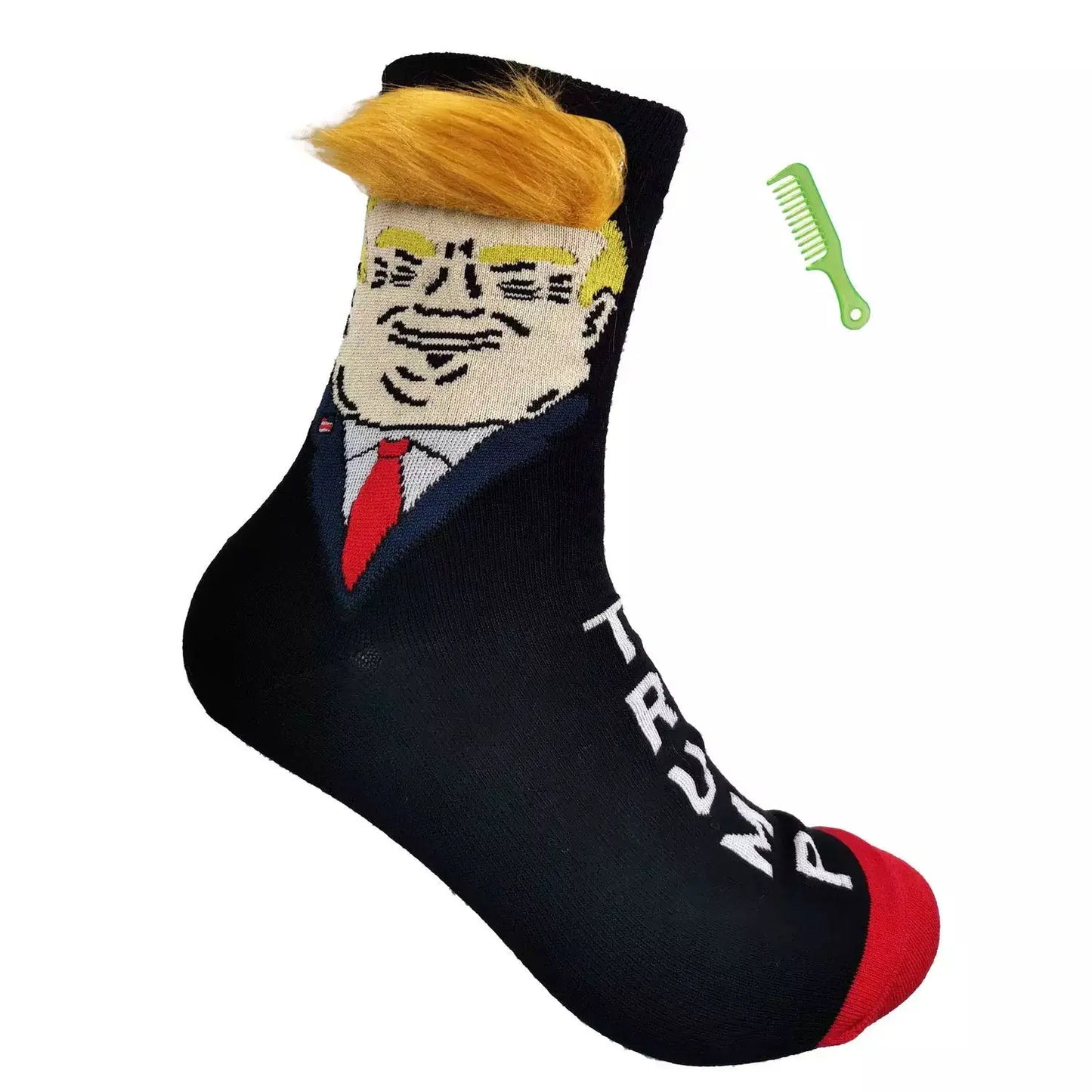 Novelty Crew Socks, Unisex Funny Political Leader Portrait Print, Conversation Starter Socks  Funny Political Gifts