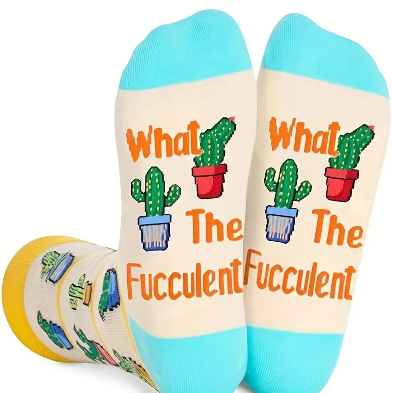 Novelty Sock Women Female Cotton Casual Funny Cute Short Food Socks Creative Printed Hosiery Harajuku Mid-Calf Personality