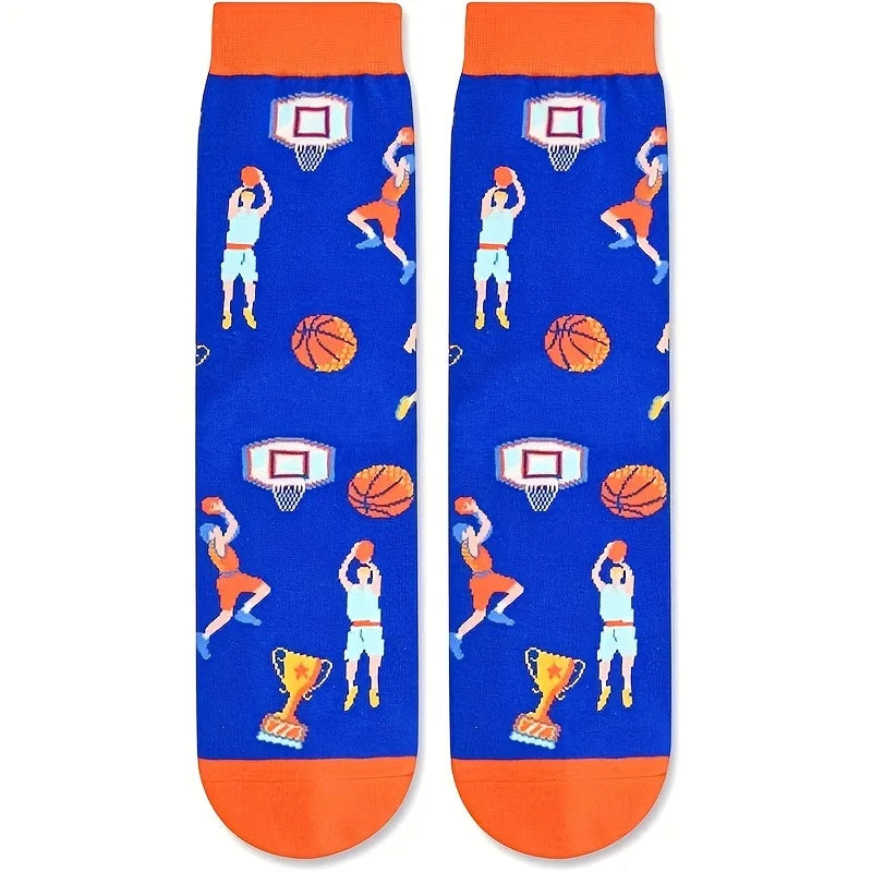 Novelty Sock Women Female Cotton Casual Funny Cute Short Food Socks Creative Printed Hosiery Harajuku Mid-Calf Personality