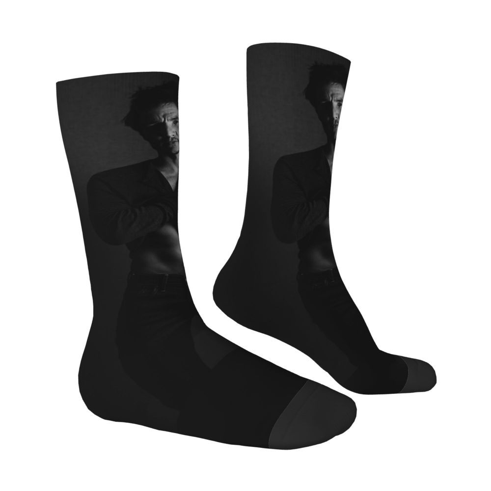 Novelty Mens Pedro Pascal Smile Unisex Winter Socks Hip Hop Happy Socks Street Style Crazy Sock