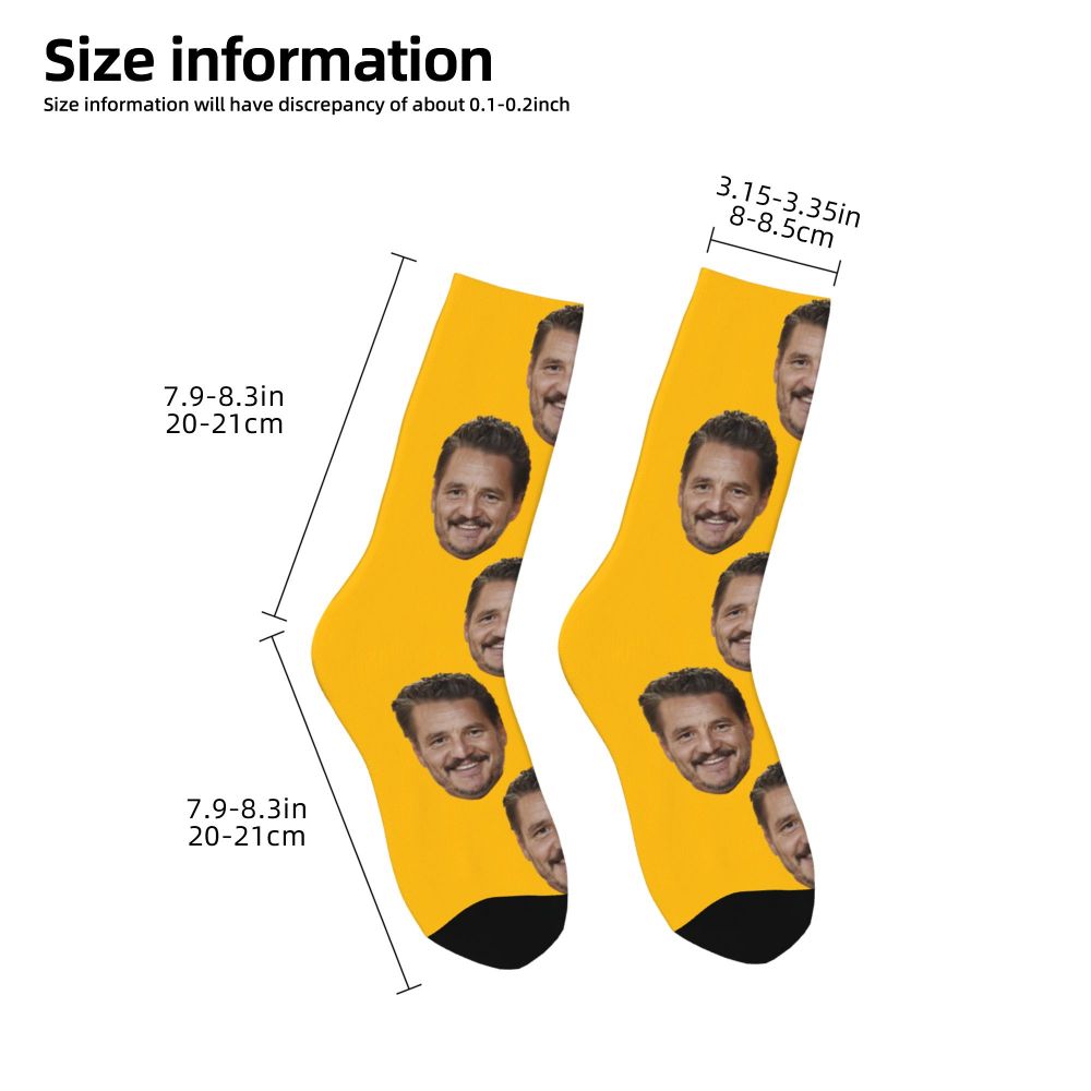 Novelty Mens Pedro Pascal Smile Unisex Winter Socks Hip Hop Happy Socks Street Style Crazy Sock