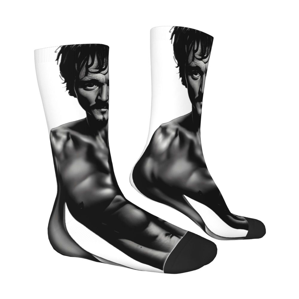 Novelty Mens Pedro Pascal Smile Unisex Winter Socks Hip Hop Happy Socks Street Style Crazy Sock